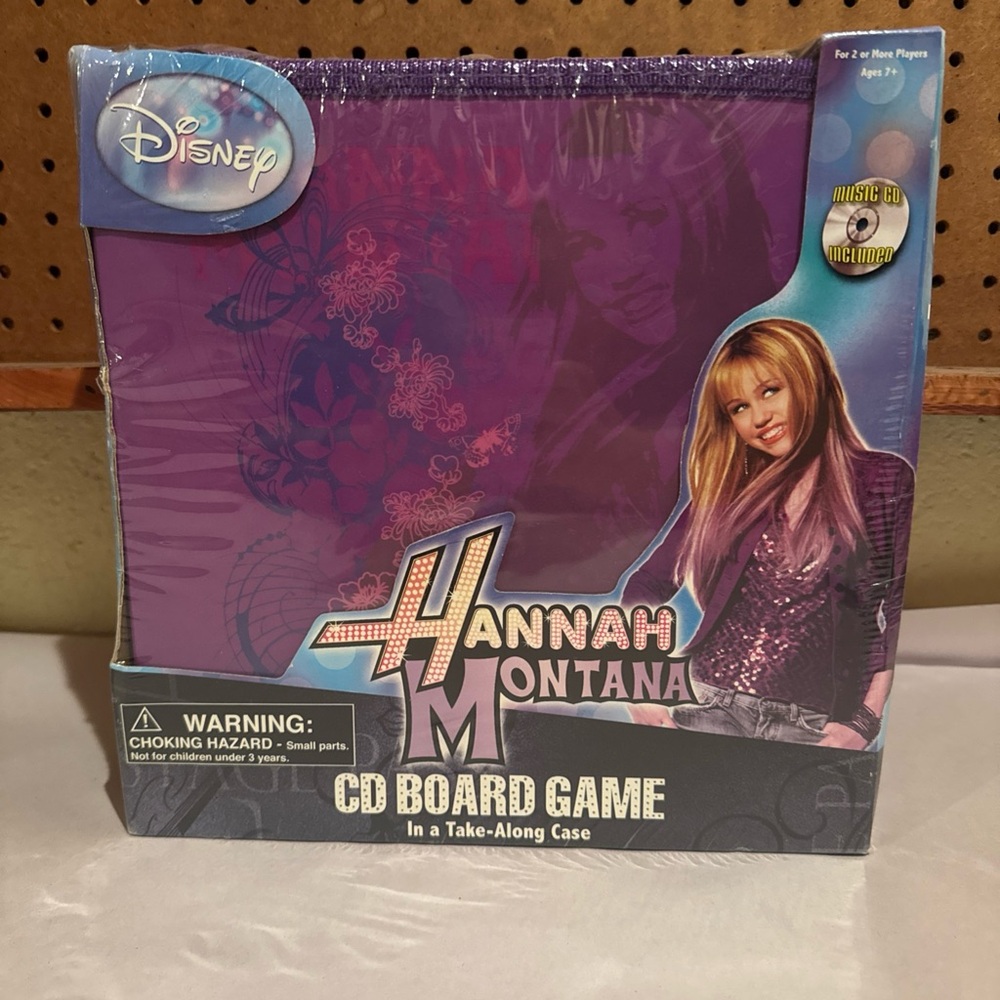 Disney Hannah Montana CD Board Game - Purple, Pink, Yellow Artwork